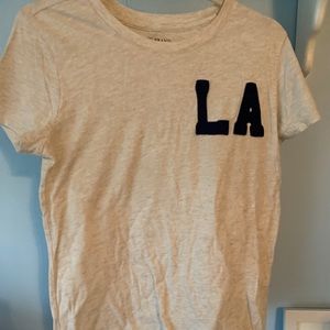 EUC Lucky brand oatmeal LA Los Angeles tee size s